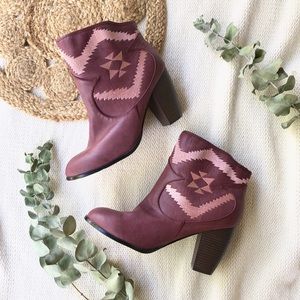 • SOLD • Michael Antonio Purple Embroidered Boots
